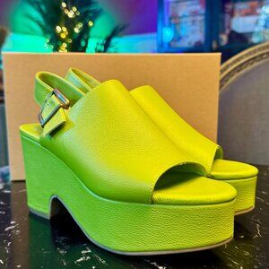 Charlotte Stone Lime Green Errol Clogs - Size 7